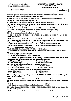 Đề thi thử Đại học lần 1 môn Hóa học năm 2009 - Mã đề 493 - Trường THPT chuyên Lê Quý Đôn